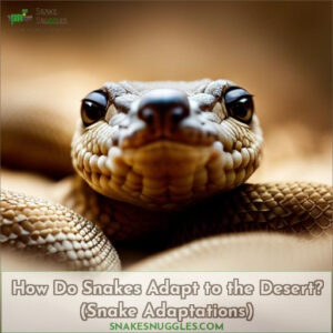 how do snakes adapt to the desert