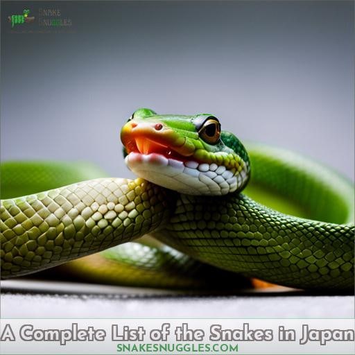 A Complete List of the Snakes in Japan