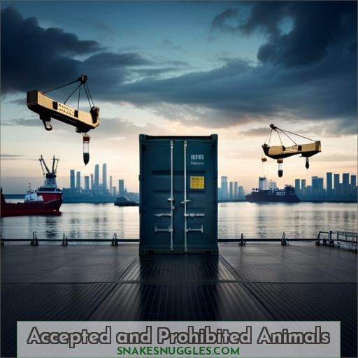 Accepted and Prohibited Animals