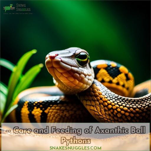 -- Care and Feeding of Axanthic Ball Pythons