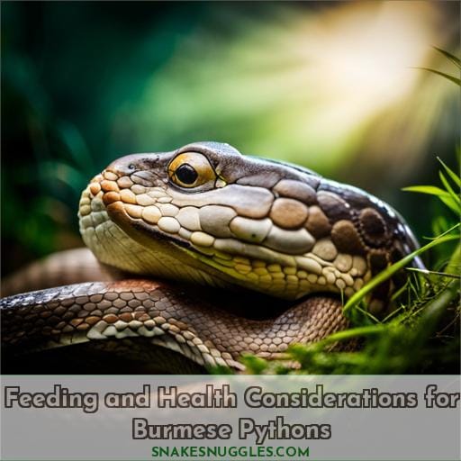 Feeding and Health Considerations for Burmese Pythons