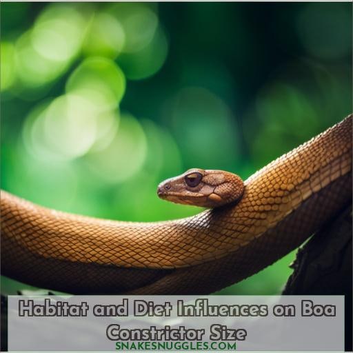 Habitat and Diet Influences on Boa Constrictor Size