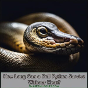 how long can a ball python go without heat