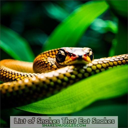 List of Snakes That Eat Snakes