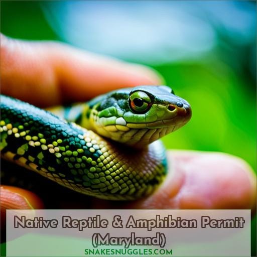 Native Reptile & Amphibian Permit (Maryland)