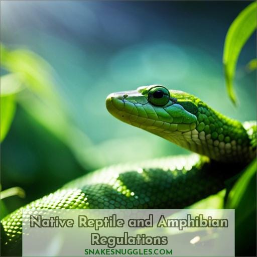Native Reptile and Amphibian Regulations