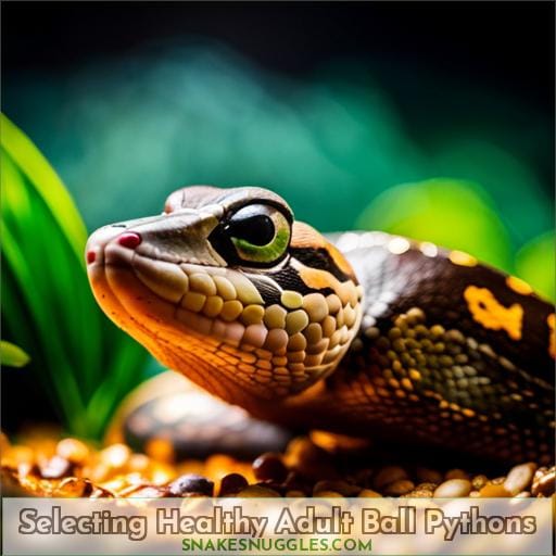 Selecting Healthy Adult Ball Pythons