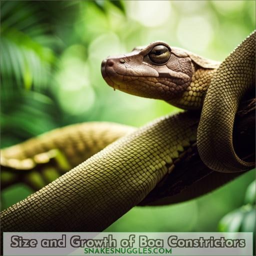 Size and Growth of Boa Constrictors
