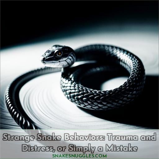Strange Snake Behaviors: Trauma and Distress, or Simply a Mistake