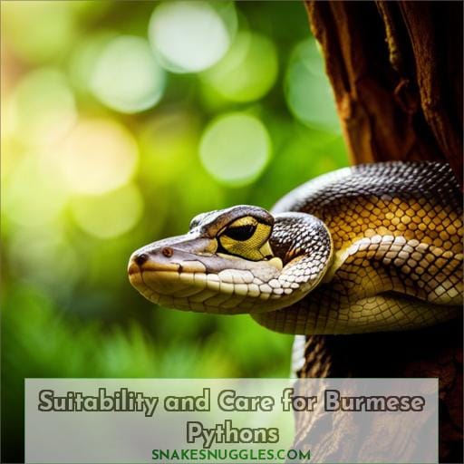 Suitability and Care for Burmese Pythons