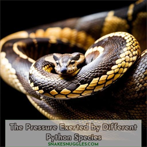 The Pressure Exerted by Different Python Species