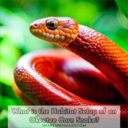 What is the Habitat Setup of an Okeetee Corn Snake