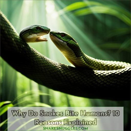 why snakes bite humans
