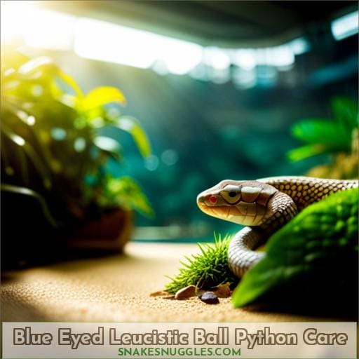 Blue Eyed Leucistic Ball Python Care