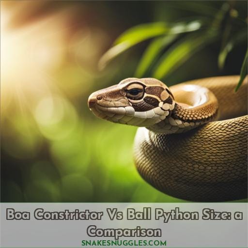 boa constrictor vs ball python size