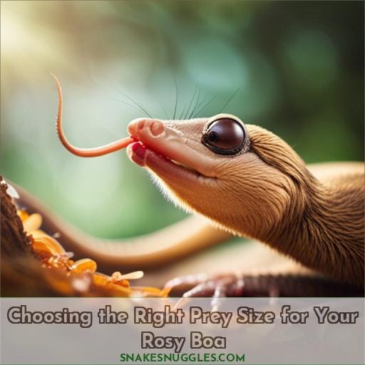 Choosing the Right Prey Size for Your Rosy Boa
