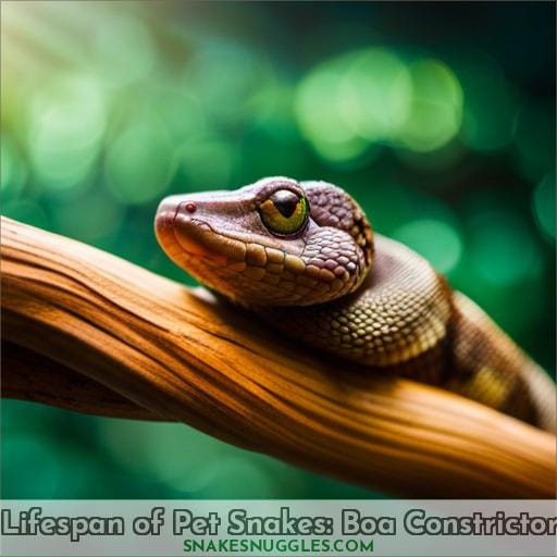 Lifespan of Pet Snakes: Boa Constrictor