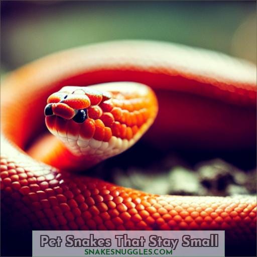 Pet Snakes That Stay Small