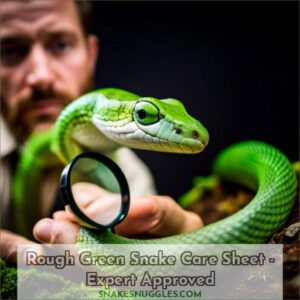 rough green snake care sheet approved by a herpetologist