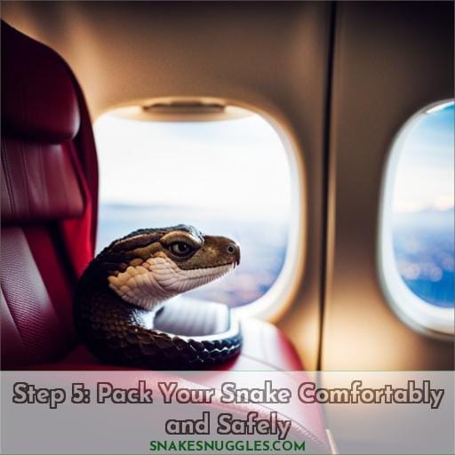 Step 5: Pack Your Snake Comfortably and Safely