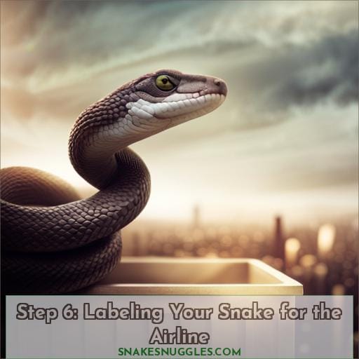 Step 6: Labeling Your Snake for the Airline