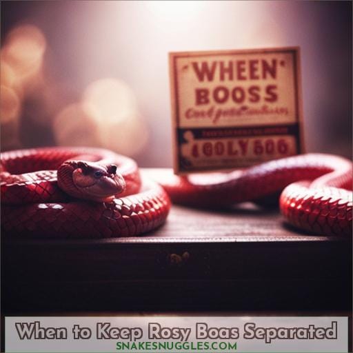 When to Keep Rosy Boas Separated