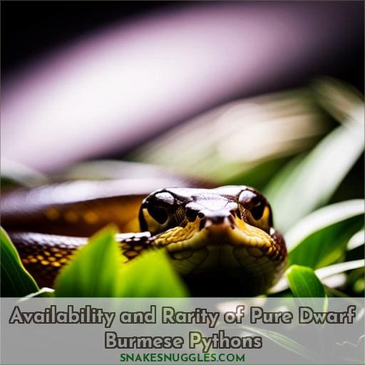 Availability and Rarity of Pure Dwarf Burmese Pythons