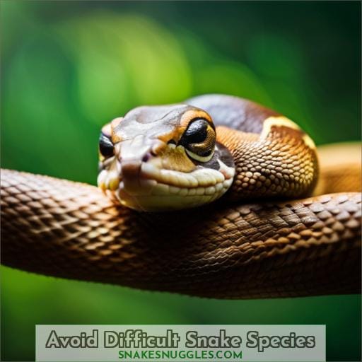 Avoid Difficult Snake Species