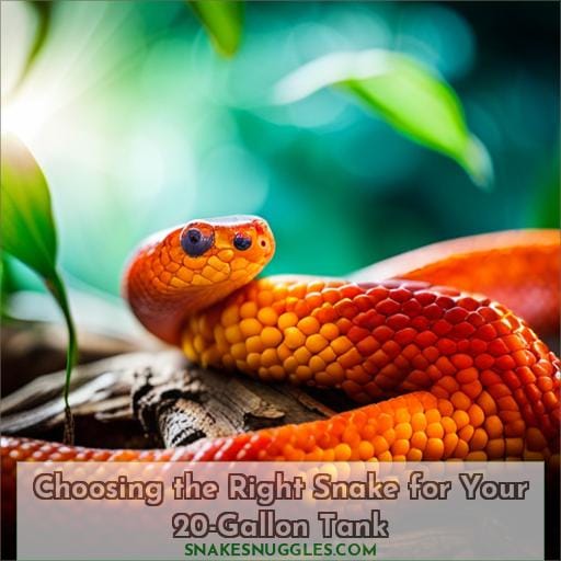 Choosing the Right Snake for Your 20-Gallon Tank