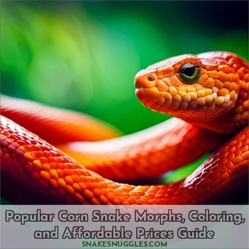 corn snake morphs colors prices