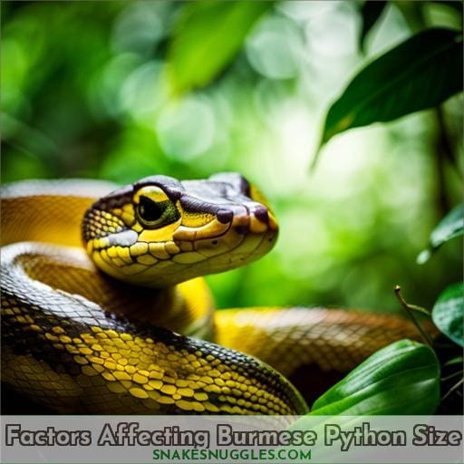 Factors Affecting Burmese Python Size