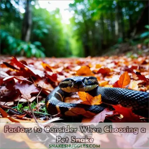 Factors to Consider When Choosing a Pet Snake