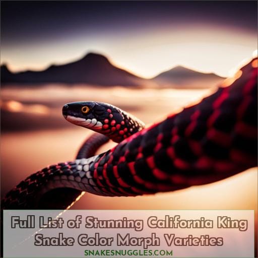 full list of california king snake morphs