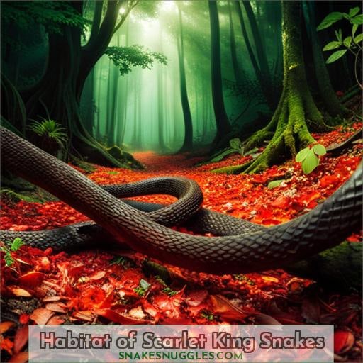 Habitat of Scarlet King Snakes