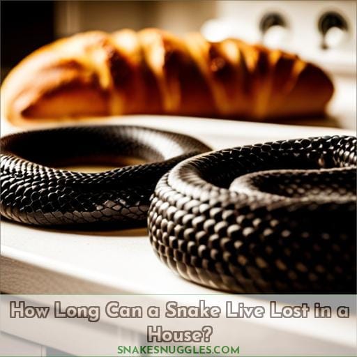 how long can a snake live lost in a house