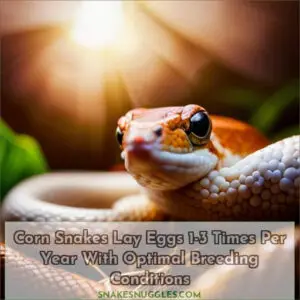how many times a year do corn snakes lay eggs