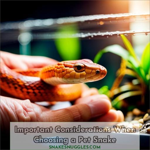 Important Considerations When Choosing a Pet Snake