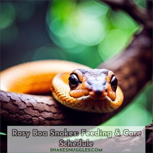 rosy boa snakes proper feeding and care schedule