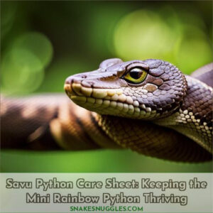 savu python care sheet