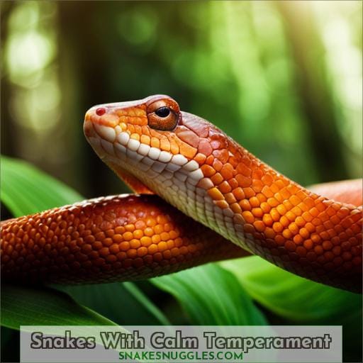 Snakes With Calm Temperament