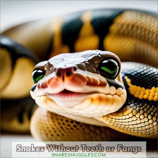 Snakes Without Teeth or Fangs