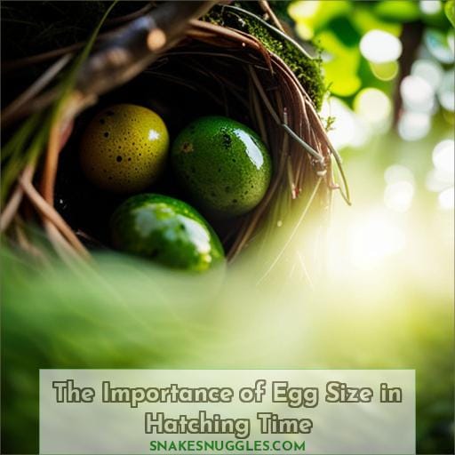 The Importance of Egg Size in Hatching Time