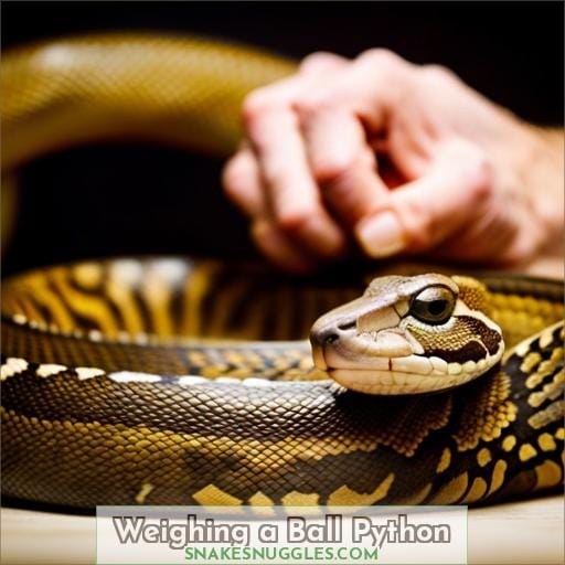 Weighing a Ball Python