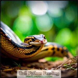 ball python feeding