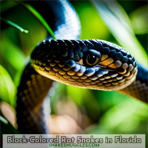 Black-Colored Rat Snakes in Florida
