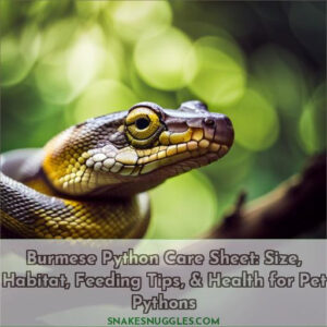 burmese python care sheet