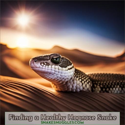 Finding a Healthy Hognose Snake
