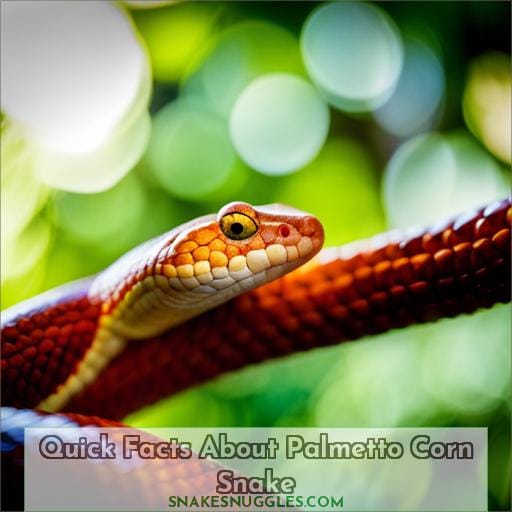 Quick Facts About Palmetto Corn Snake