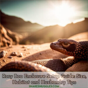 rosy boa enclosure guidelines size and type