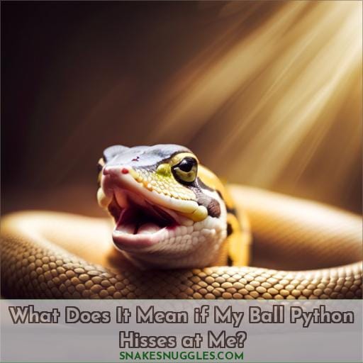 What Does It Mean if My Ball Python Hisses at Me